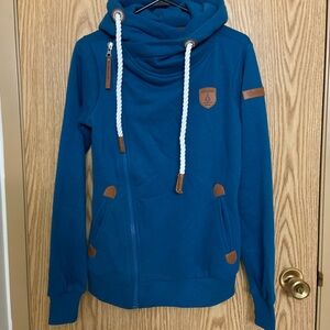 Wanakome Teal Hoodie with Tan Details (XS & M)